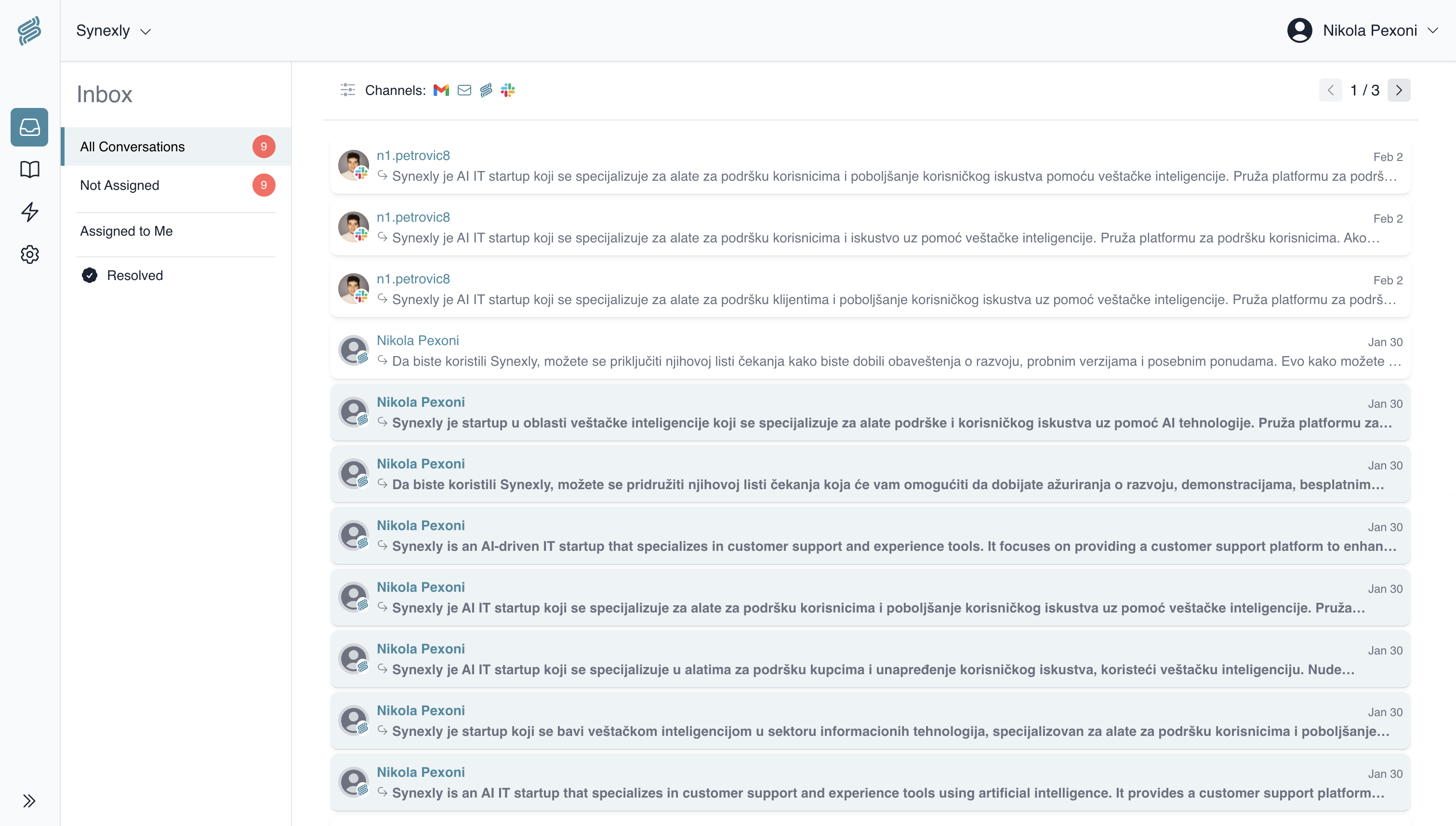 All-in-one Inbox Preview